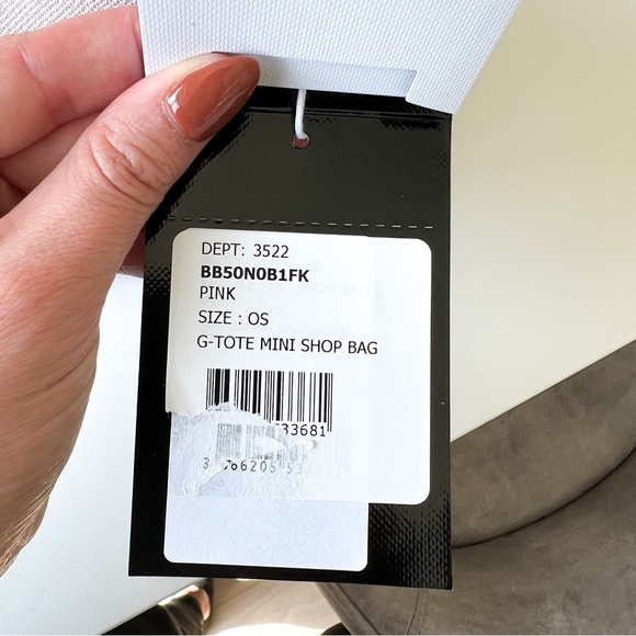 NWT Givenchy Mini G Logo Tote Shopping Bag in Pink - Picture 13 of 14